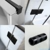 Radaway Nes Black KDD B / KDD II kabina 80x80cm prawa czarny mat przejrzyste 10024080-54-01R/10016080-54-01L